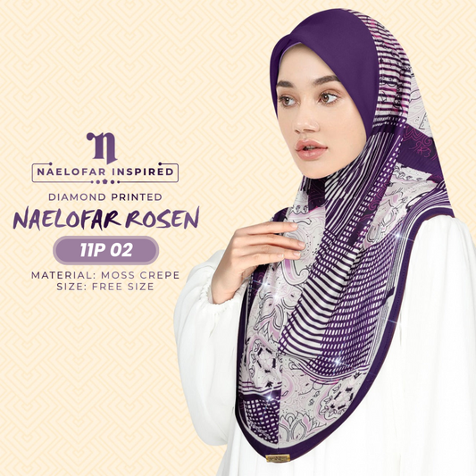 Naelofar Hijab Inspired Rosen Instant Sarung Crepe Collection (11P)