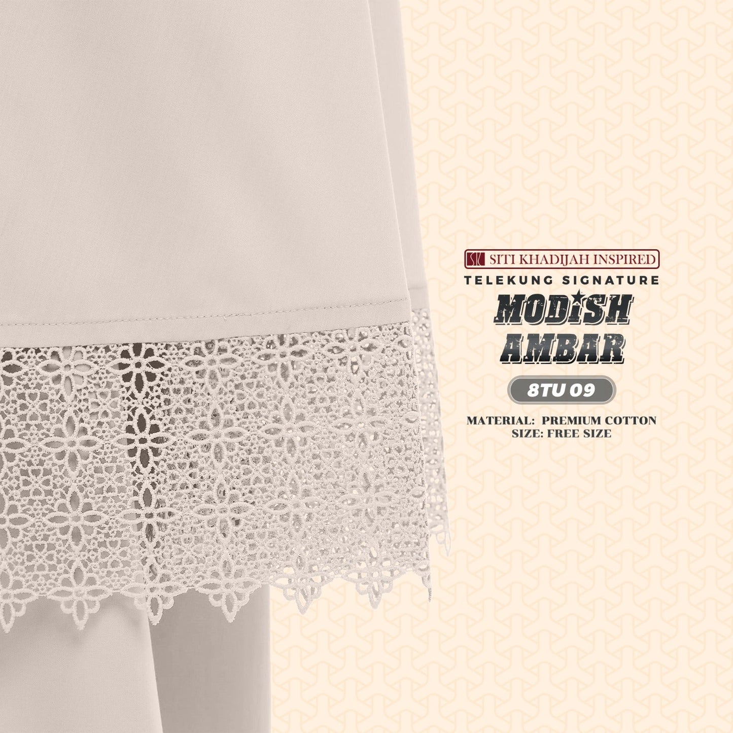 Telekung Siti Khadijah Inspired Modish Ambar Collection - Free Woven Bag (8TU)