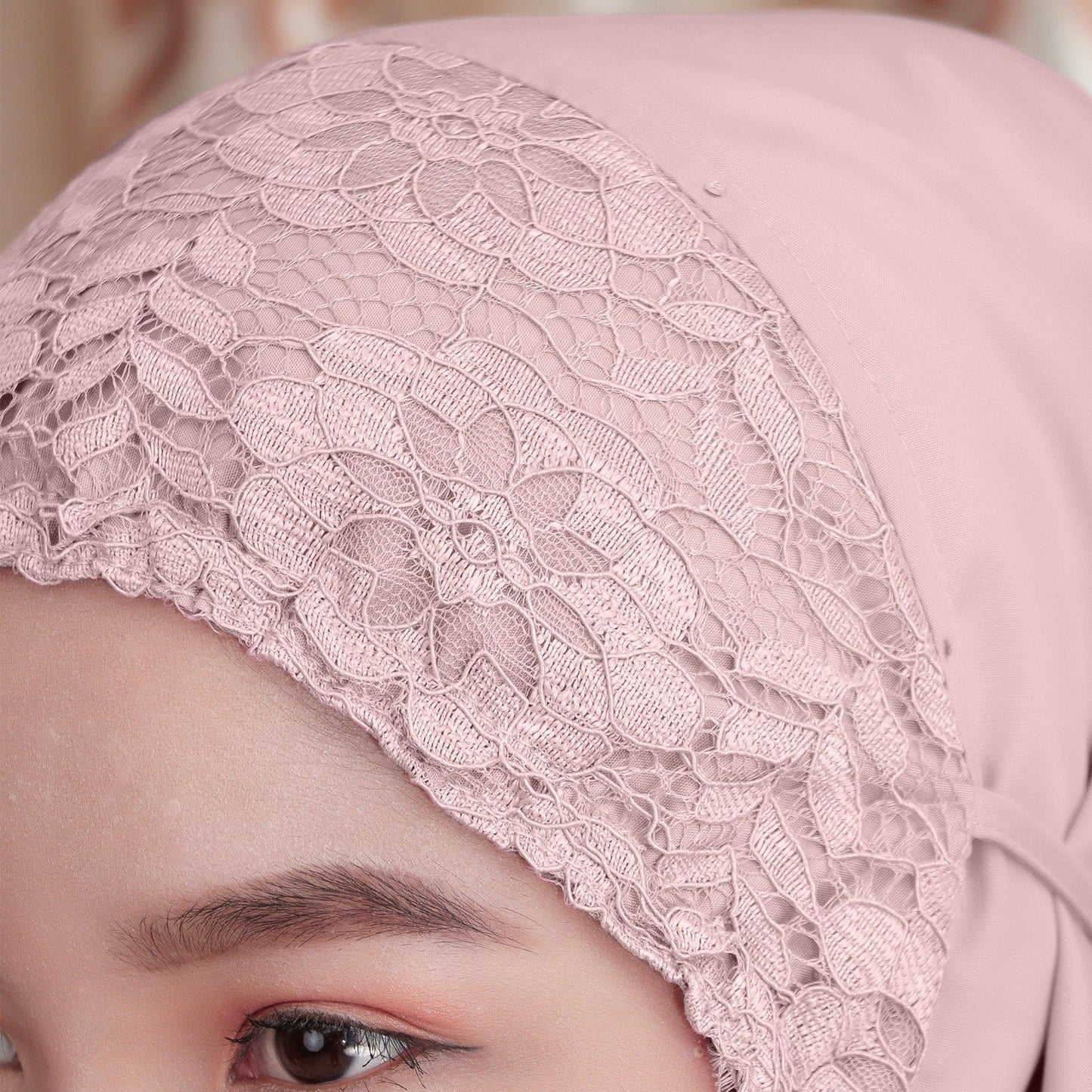 Telekung Siti Khadijah Inspired Modish Akasia Crystal Collection - Free Wovenbag (9TU)