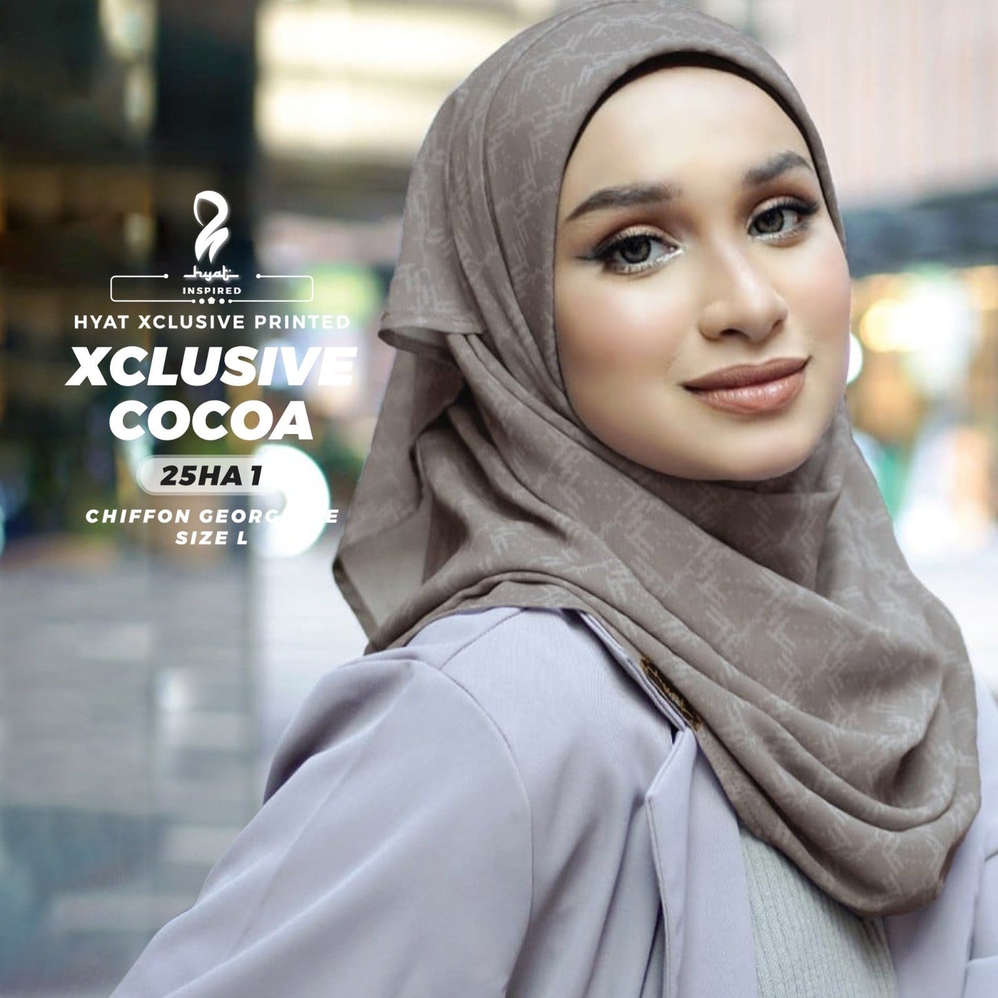 Hyat Hijab Inspired Monogram Cocoa Printed Collection