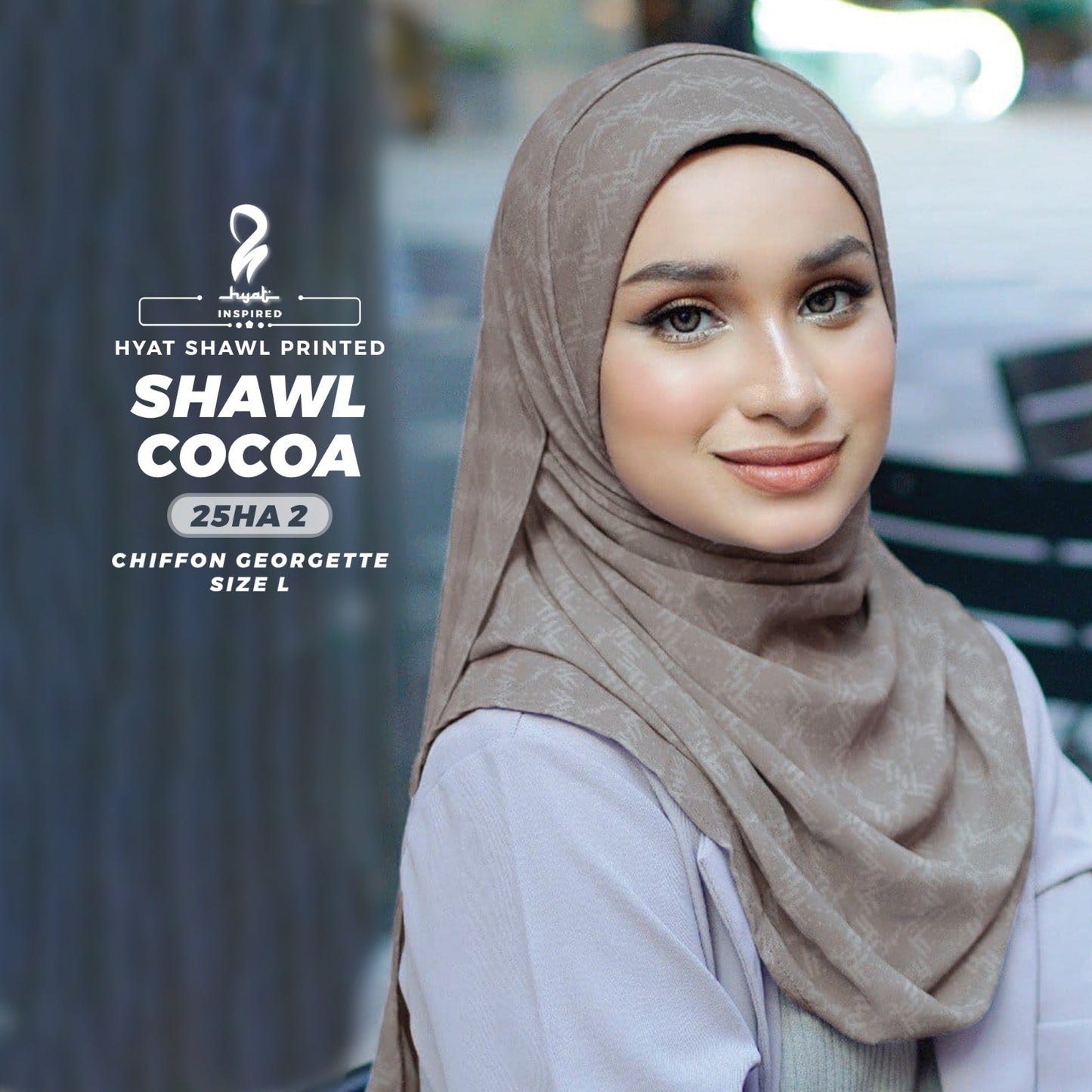 Hyat Hijab Inspired Monogram Cocoa Printed Collection