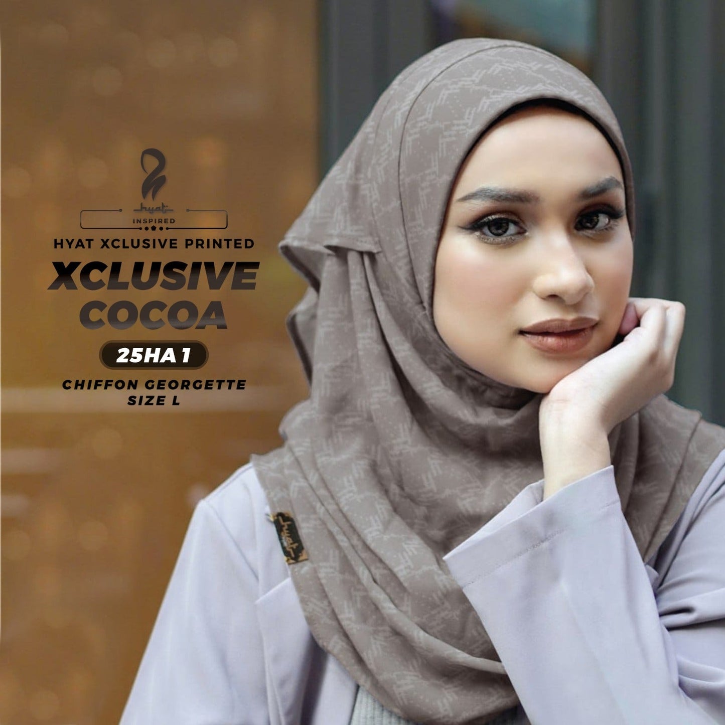 Hyat Hijab Inspired Monogram Cocoa Printed Collection