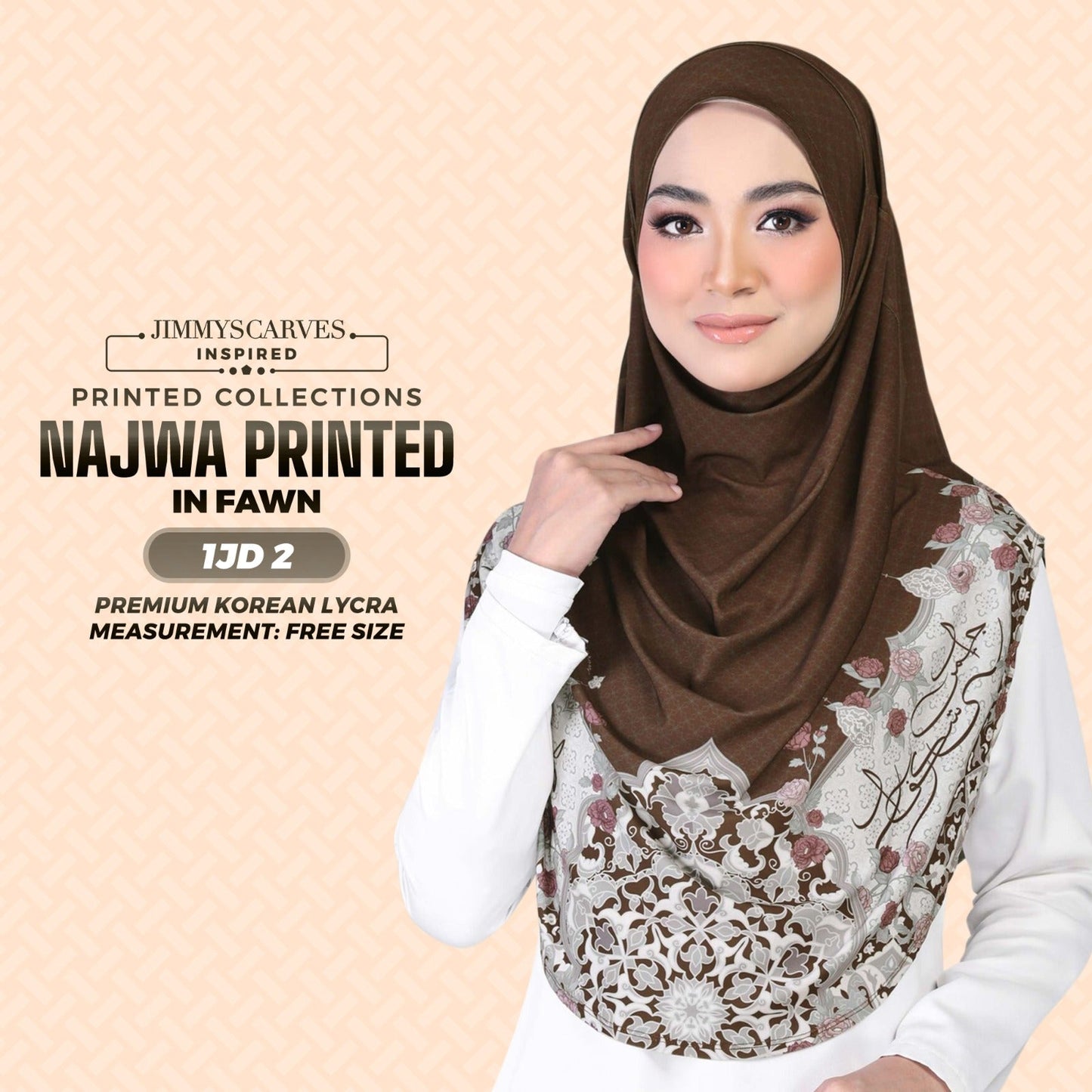 Jimmy Scarves Inspired Najwa  Sarung Printed Instant Collection (1JD)