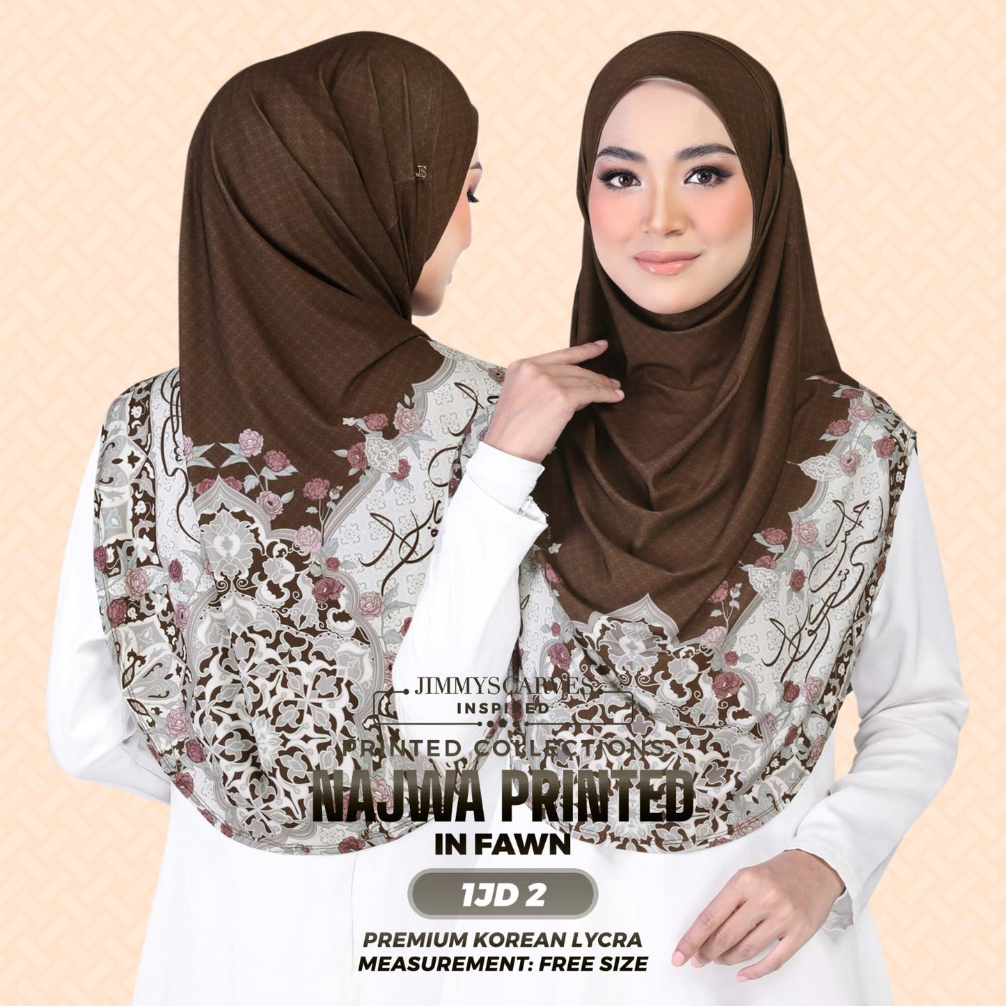 Jimmy Scarves Inspired Najwa  Sarung Printed Instant Collection (1JD)