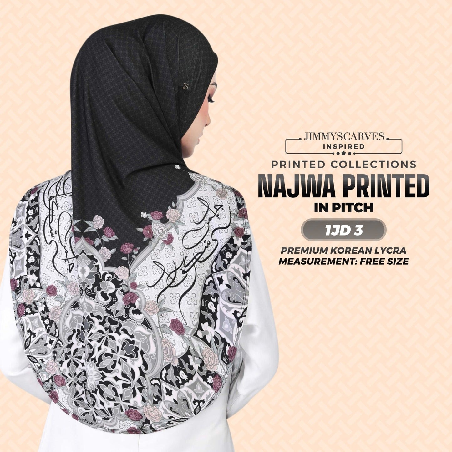 Jimmy Scarves Inspired Najwa  Sarung Printed Instant Collection (1JD)