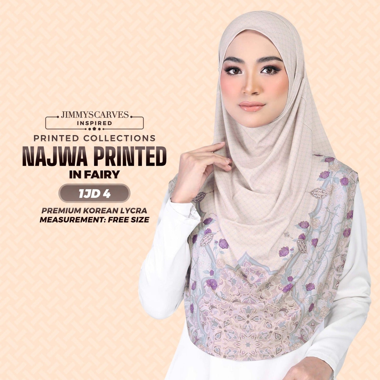 Jimmy Scarves Inspired Najwa  Sarung Printed Instant Collection (1JD)