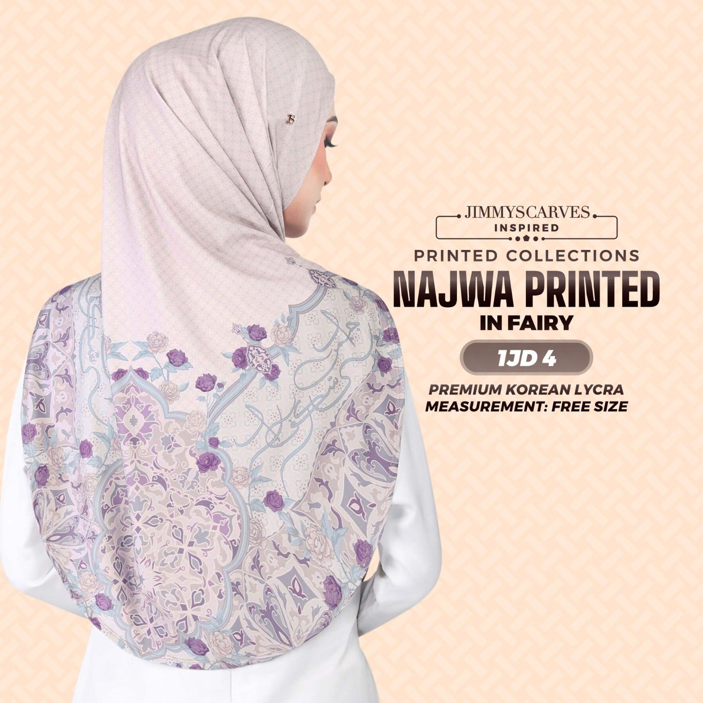 Jimmy Scarves Inspired Najwa  Sarung Printed Instant Collection (1JD)