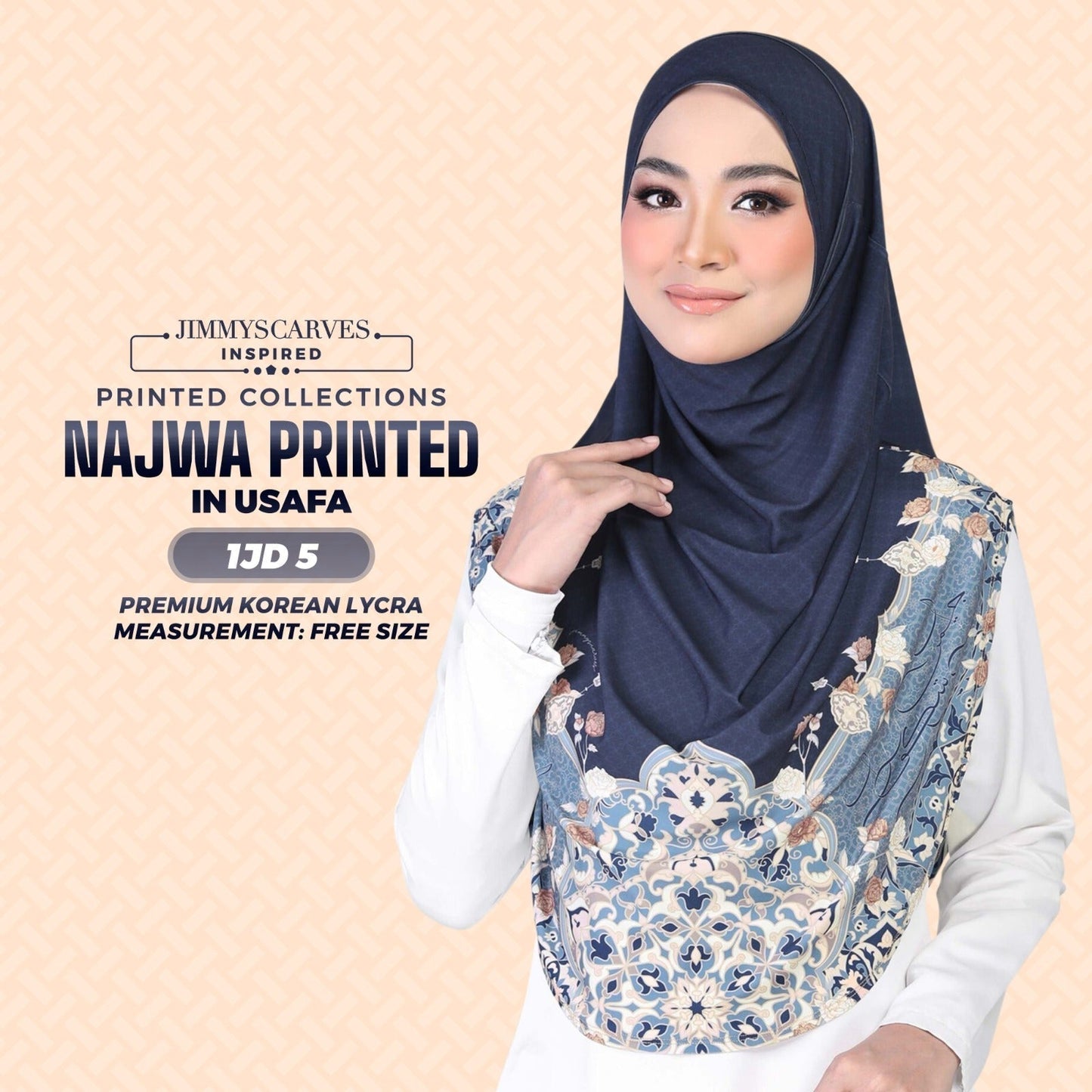 Jimmy Scarves Inspired Najwa  Sarung Printed Instant Collection (1JD)