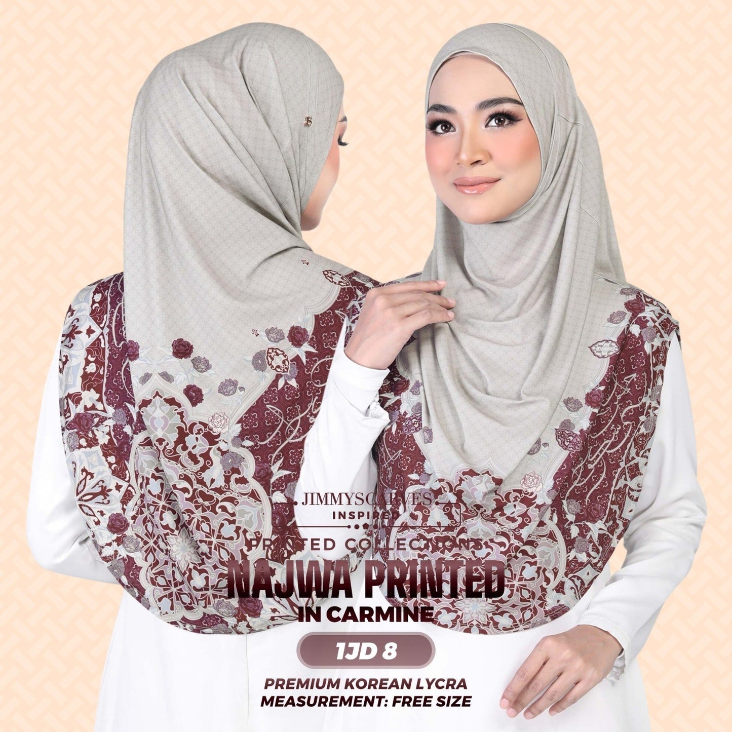 Jimmy Scarves Inspired Najwa  Sarung Printed Instant Collection (1JD)