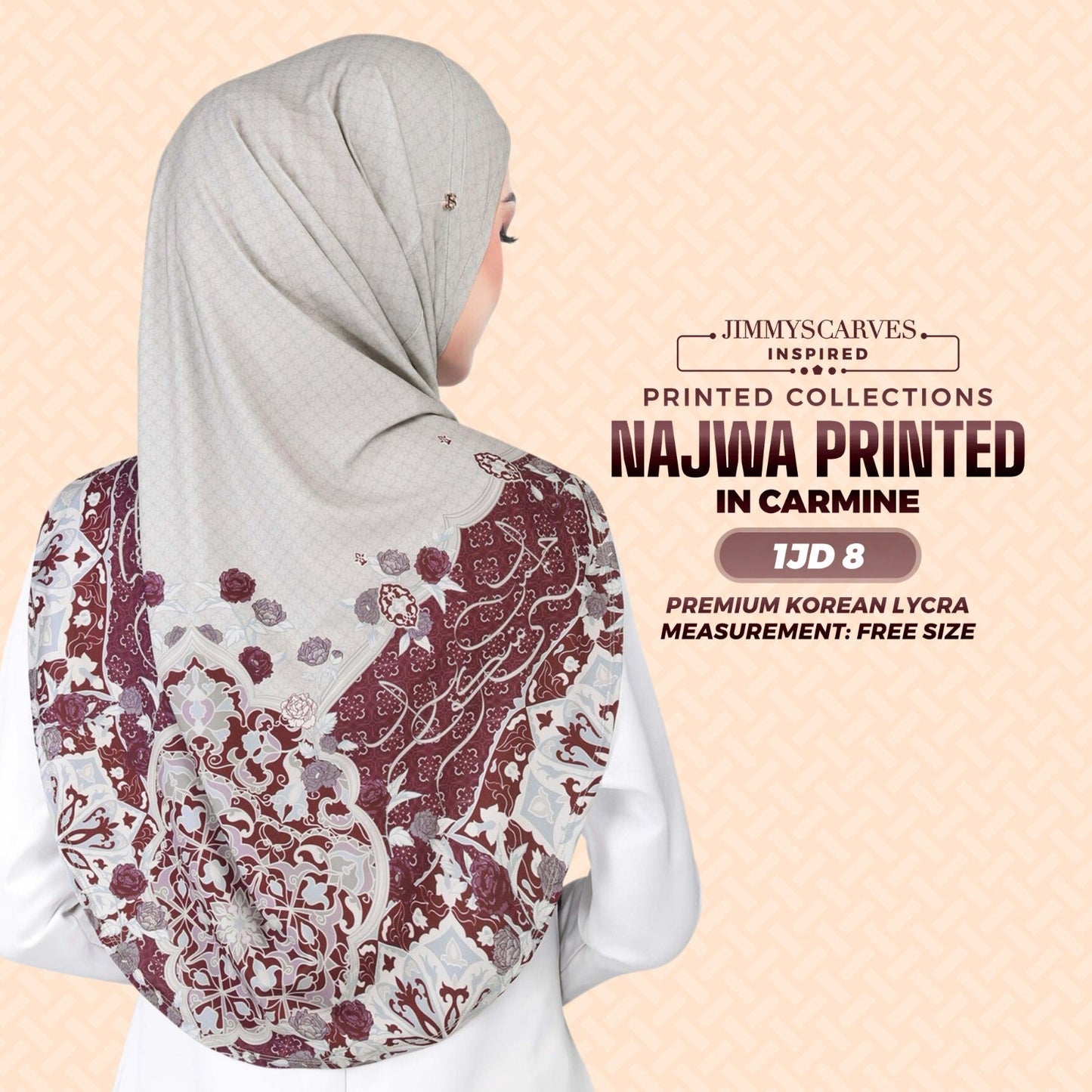 Jimmy Scarves Inspired Najwa  Sarung Printed Instant Collection (1JD)