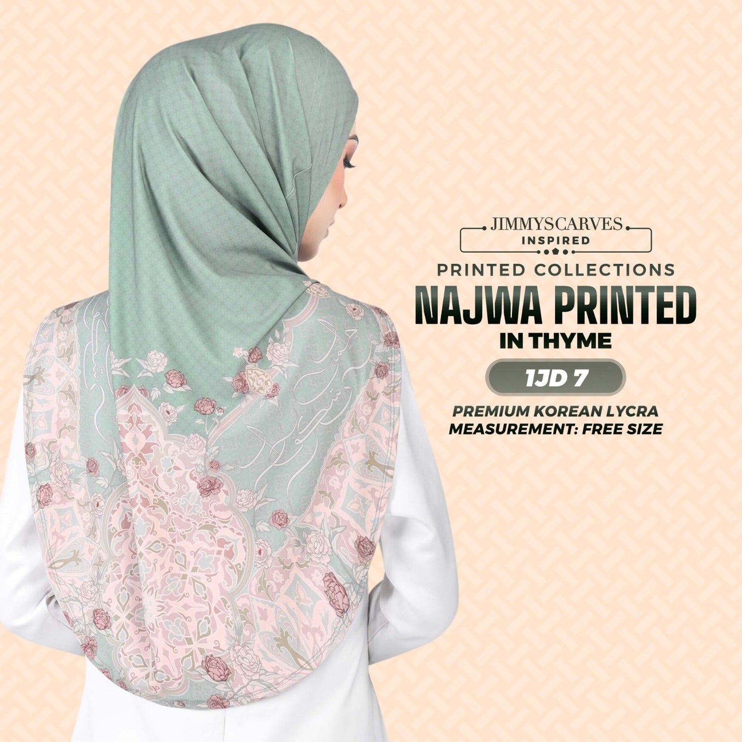 Jimmy Scarves Inspired Najwa  Sarung Printed Instant Collection (1JD)