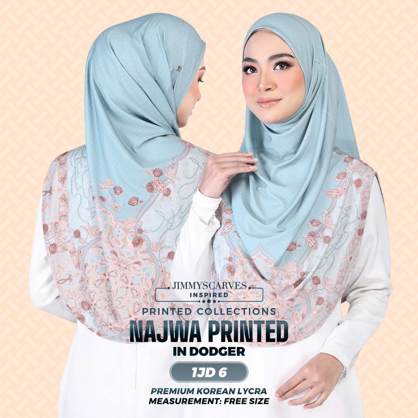 Jimmy Scarves Inspired Najwa  Sarung Printed Instant Collection (1JD)