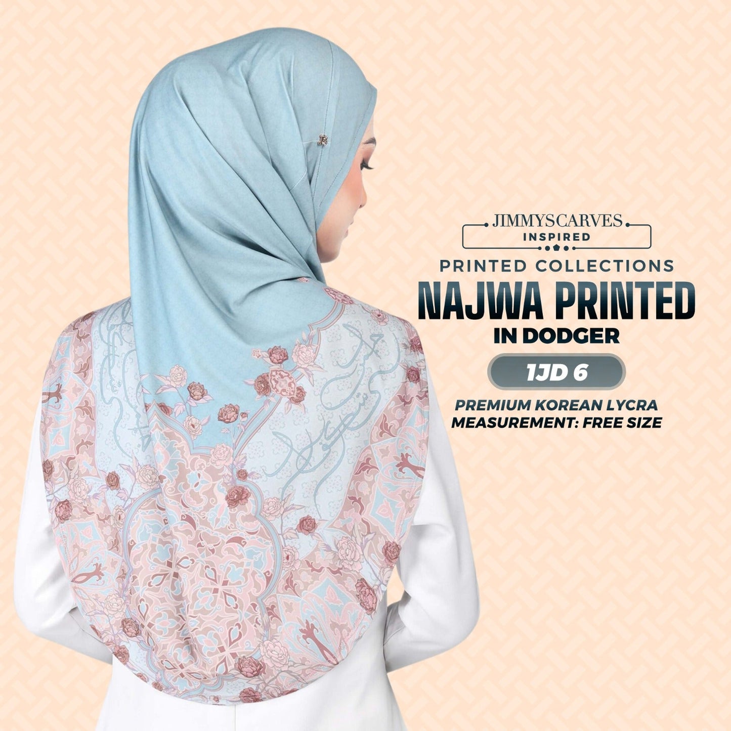 Jimmy Scarves Inspired Najwa  Sarung Printed Instant Collection (1JD)