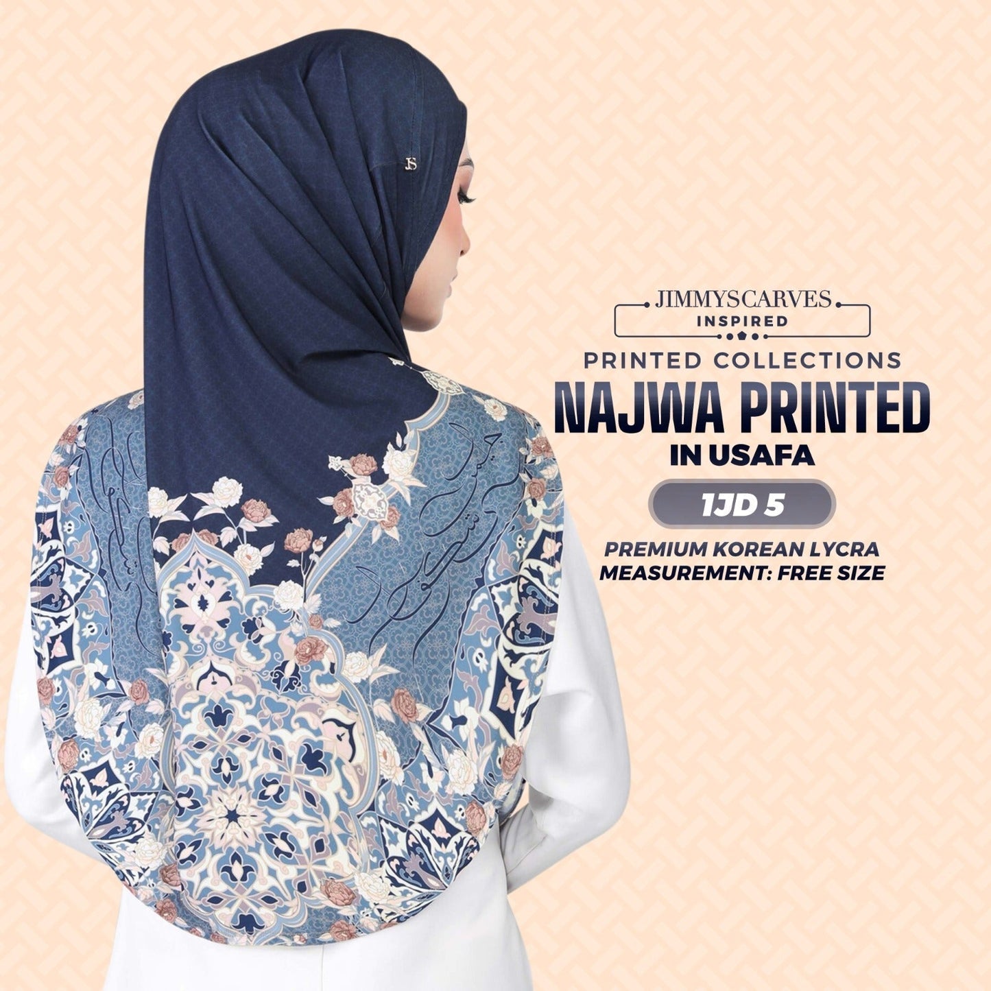 Jimmy Scarves Inspired Najwa  Sarung Printed Instant Collection (1JD)
