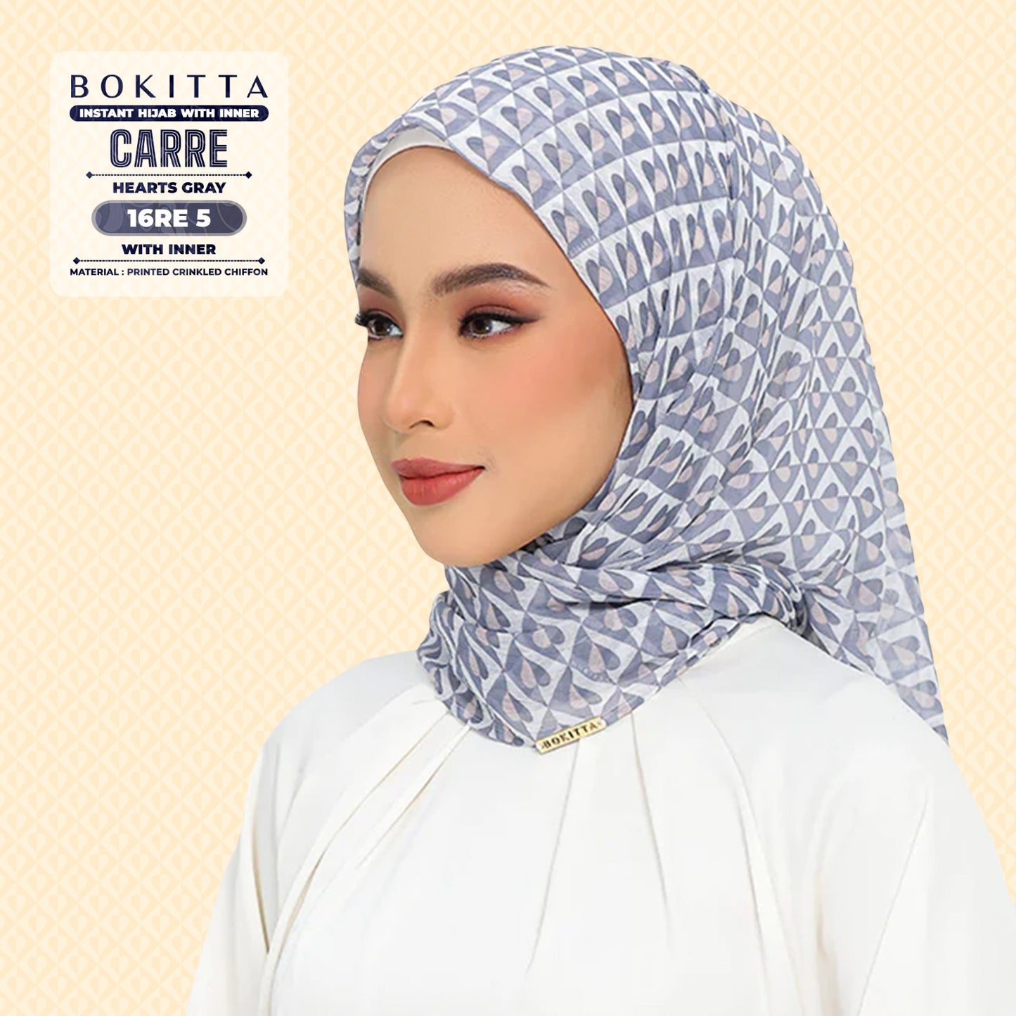 Bokitta Inspired Hearts Gray Collection - Free Box (16BB5)