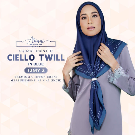 Ariani Inspired Ciello Twill Printed Square Collection (12MY)