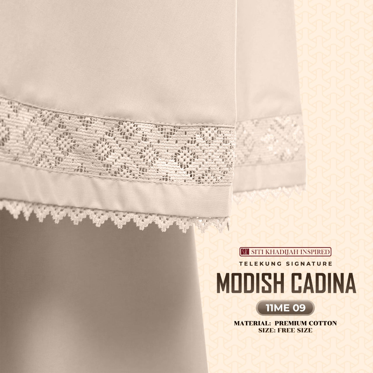 Telekung Siti Khadijah Signature Modish Cadina FREE Woven bag (11ME)