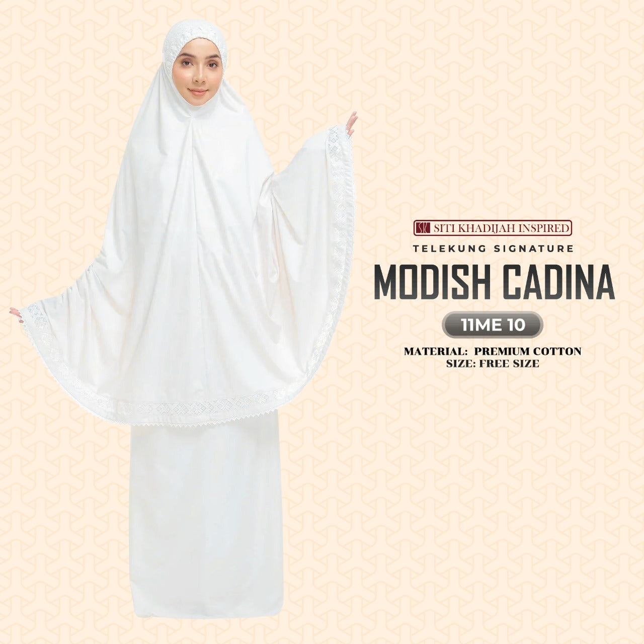 Telekung Siti Khadijah Signature Modish Cadina FREE Woven bag (11ME)