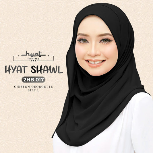 HYat Hijab Inspired Instant Shawl Plain Collection (2HB)