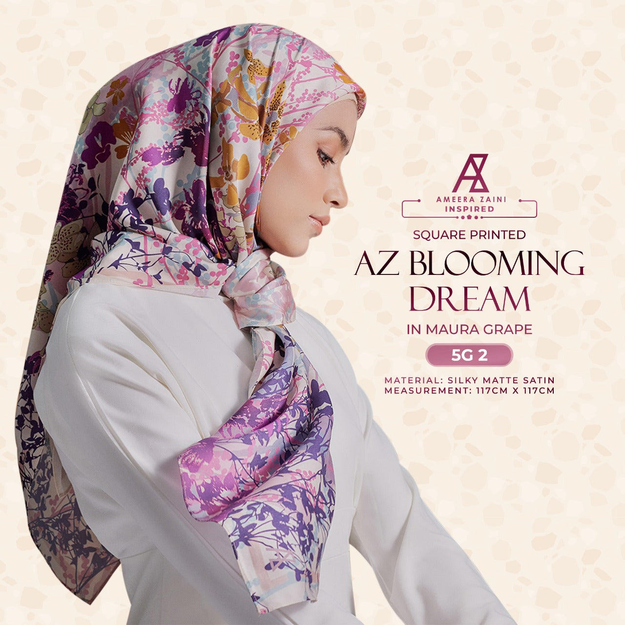 Ameera Zaini Inspired AZ BLOOMING Square Collection (5G)