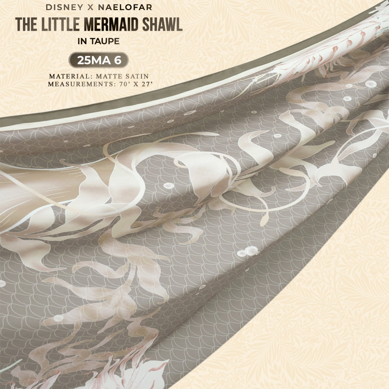 Disney x Naelofar Inspired The Little Mermaid Shawl (25MA)