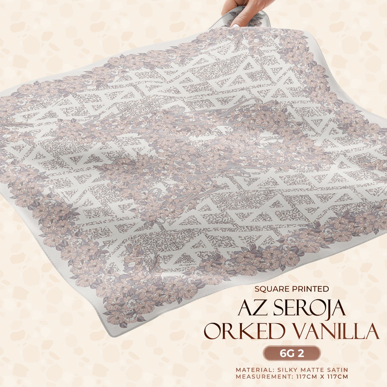 Ameera Zaini Inspired Collection AZ Seroja Square (6G)