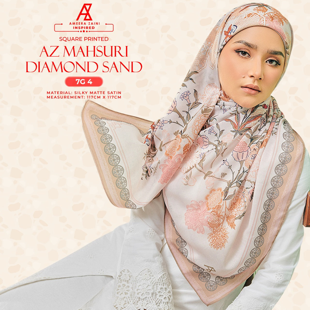 Ameera Zaini Inspired Collection AZ Mahsuri Square (7G)