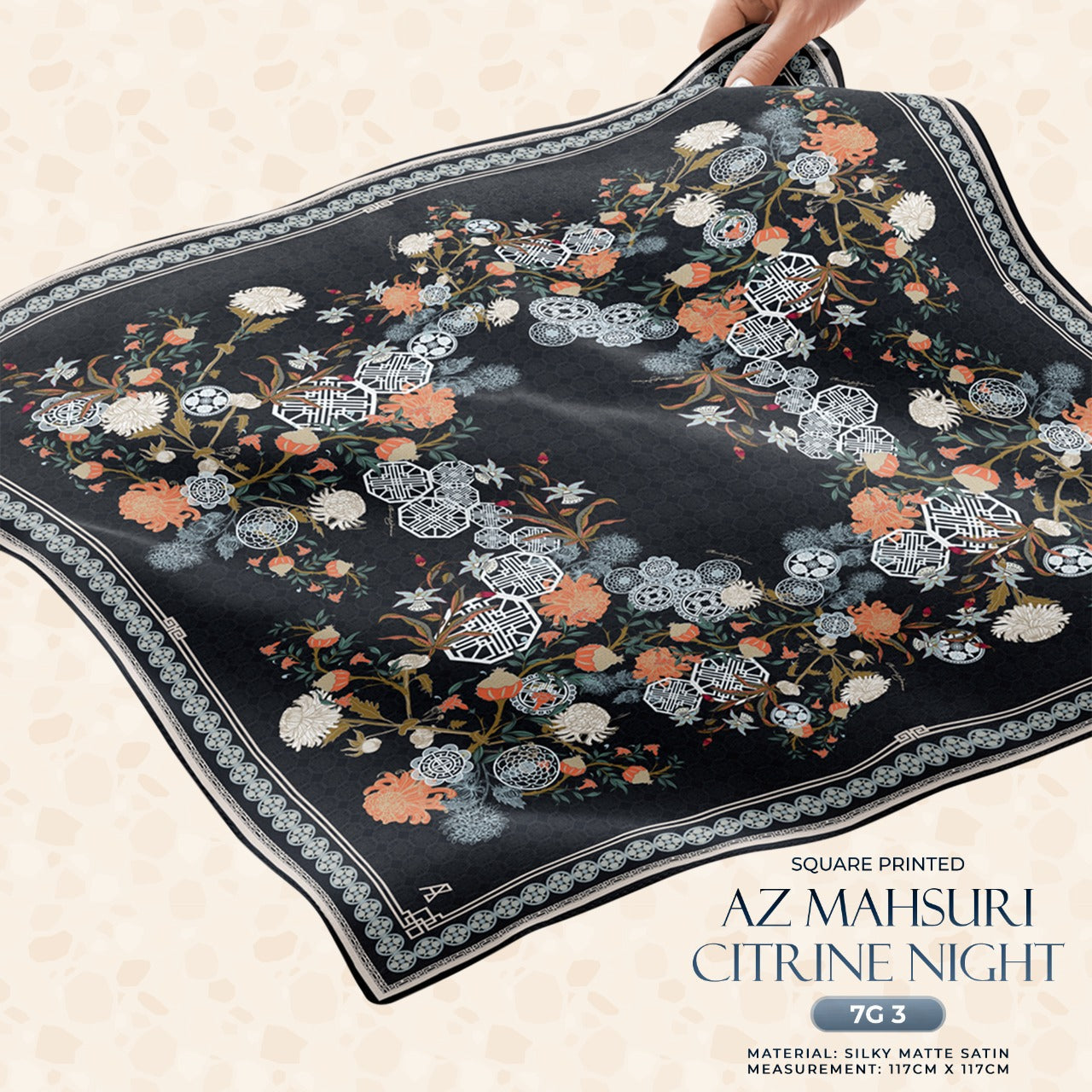 Ameera Zaini Inspired Collection AZ Mahsuri Square (7G)