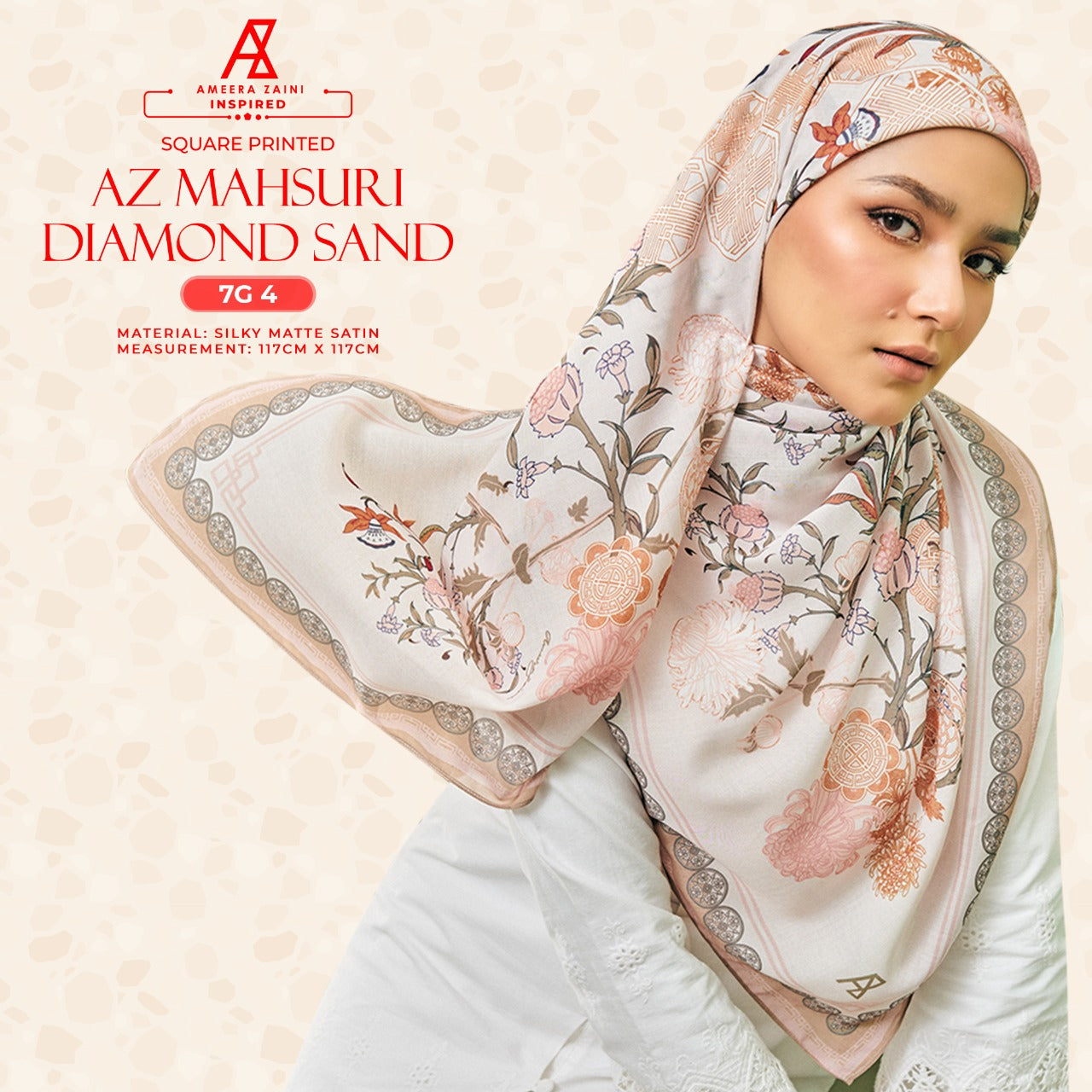 Ameera Zaini Inspired Collection AZ Mahsuri Square (7G)
