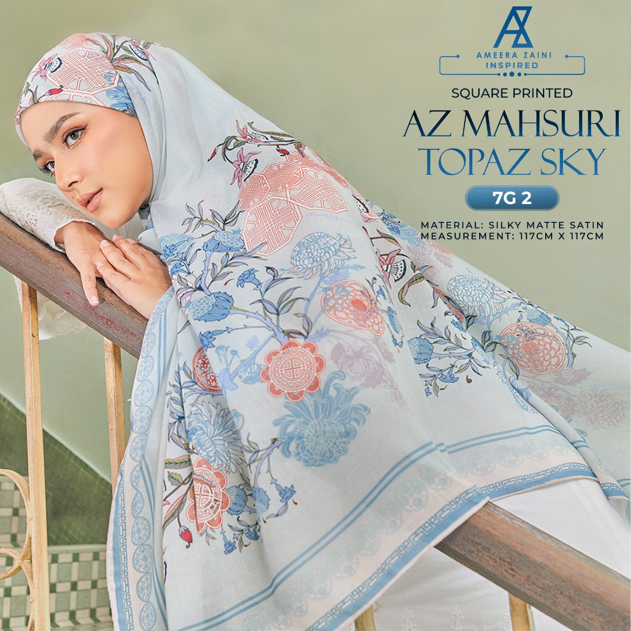 Ameera Zaini Inspired Collection AZ Mahsuri Square (7G)