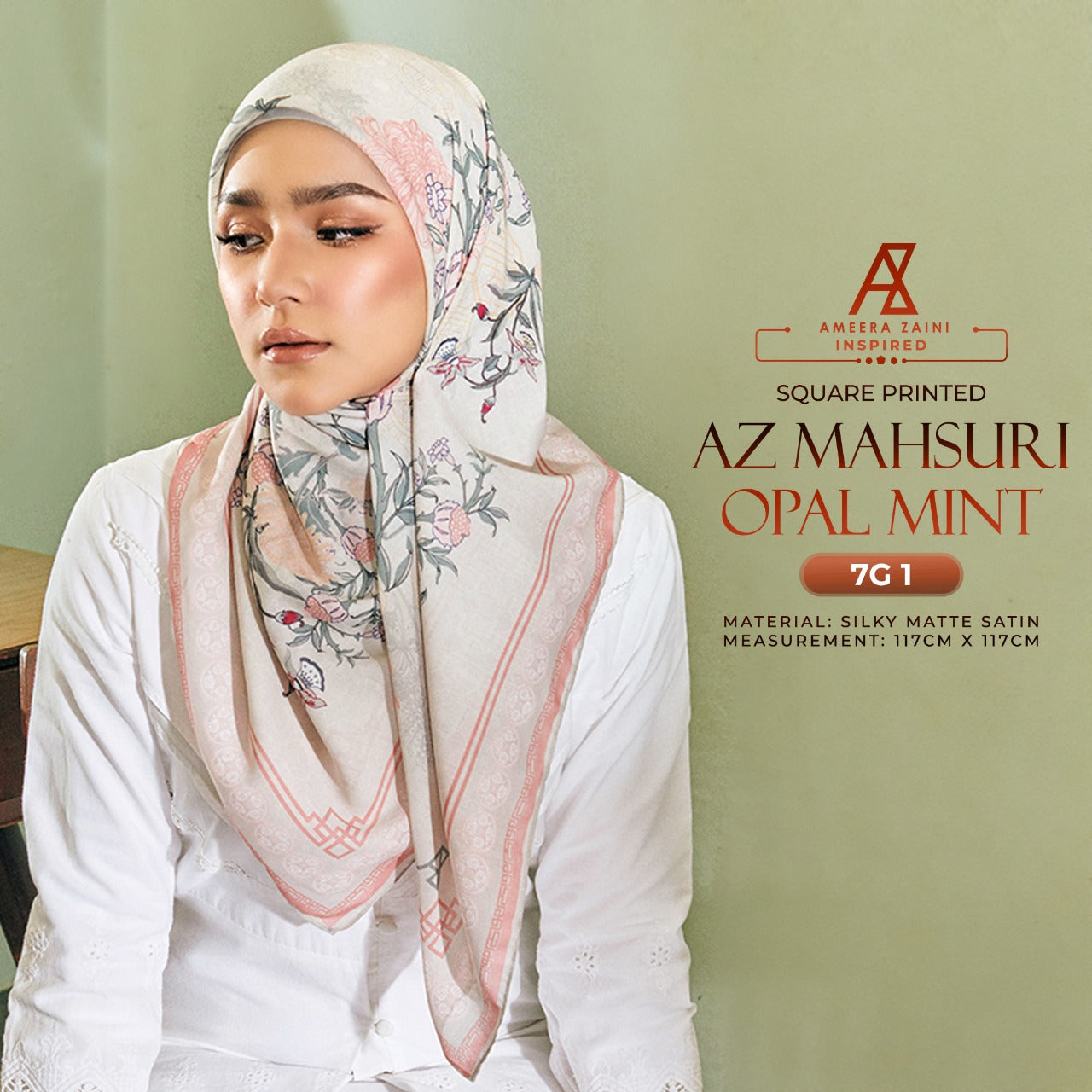 Ameera Zaini Inspired Collection AZ Mahsuri Square (7G)