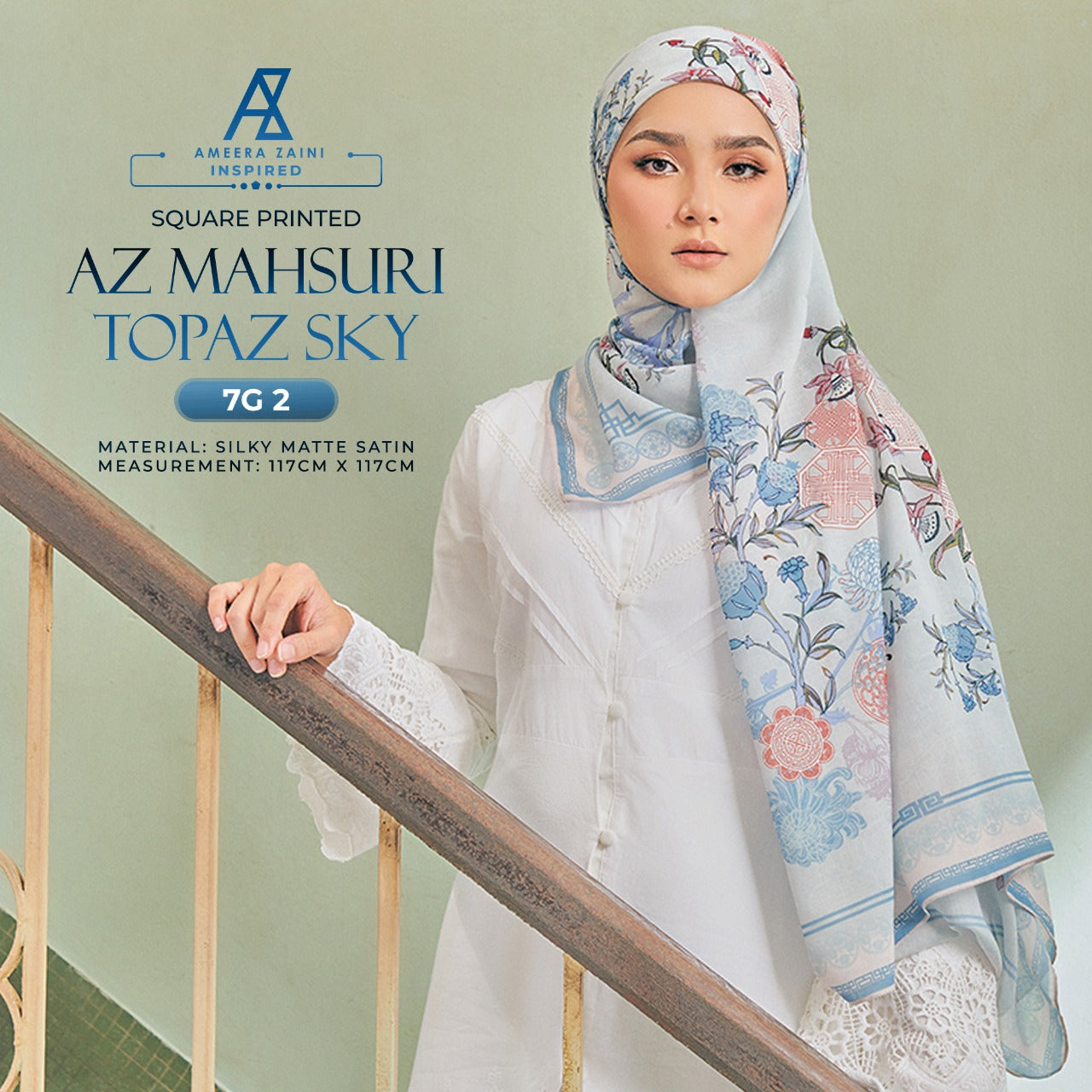 Ameera Zaini Inspired Collection AZ Mahsuri Square (7G)
