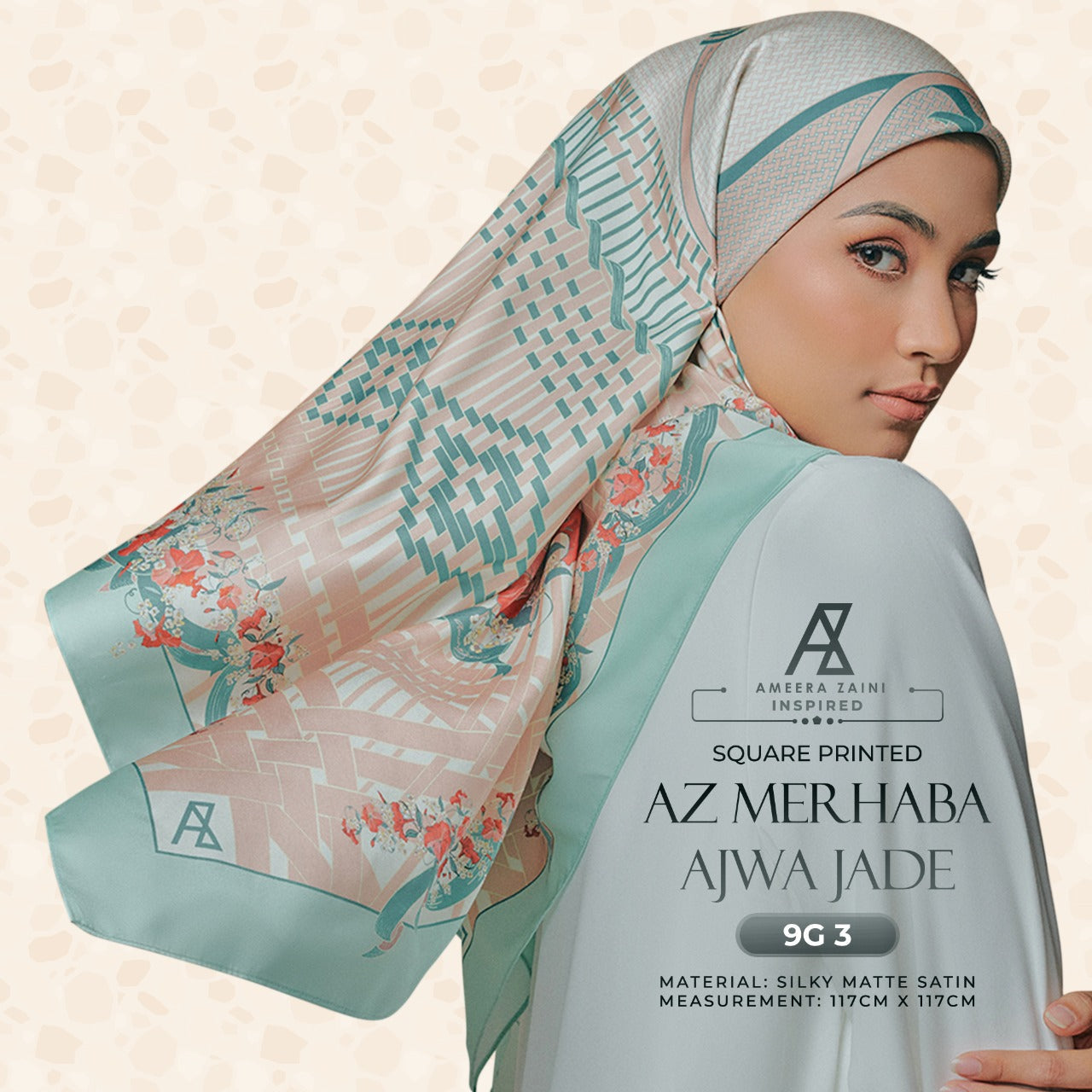 Ameera Zaini Inspired Collection AZ MERHABA Square (9G)