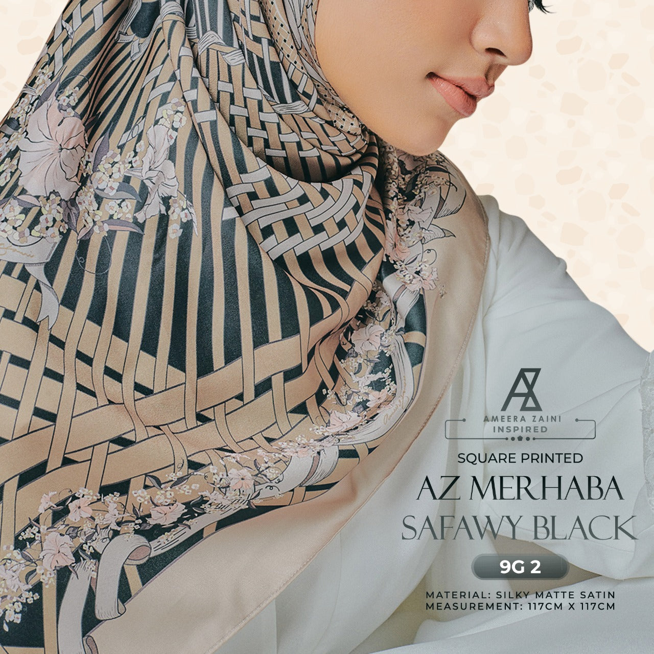 Ameera Zaini Inspired Collection AZ MERHABA Square (9G)