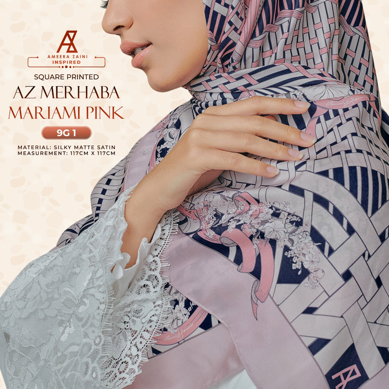 Ameera Zaini Inspired Collection AZ MERHABA Square (9G)