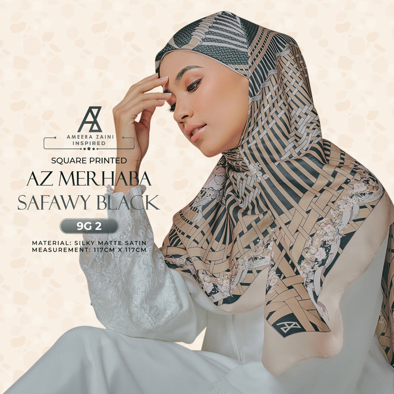 Ameera Zaini Inspired Collection AZ MERHABA Square (9G)