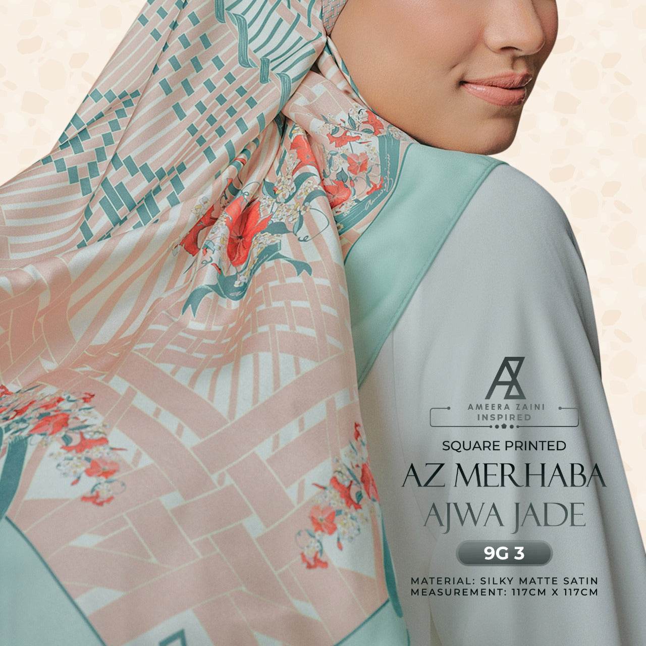 Ameera Zaini Inspired Collection AZ MERHABA Square (9G)