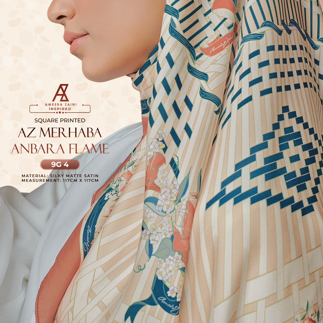 Ameera Zaini Inspired Collection AZ MERHABA Square (9G)