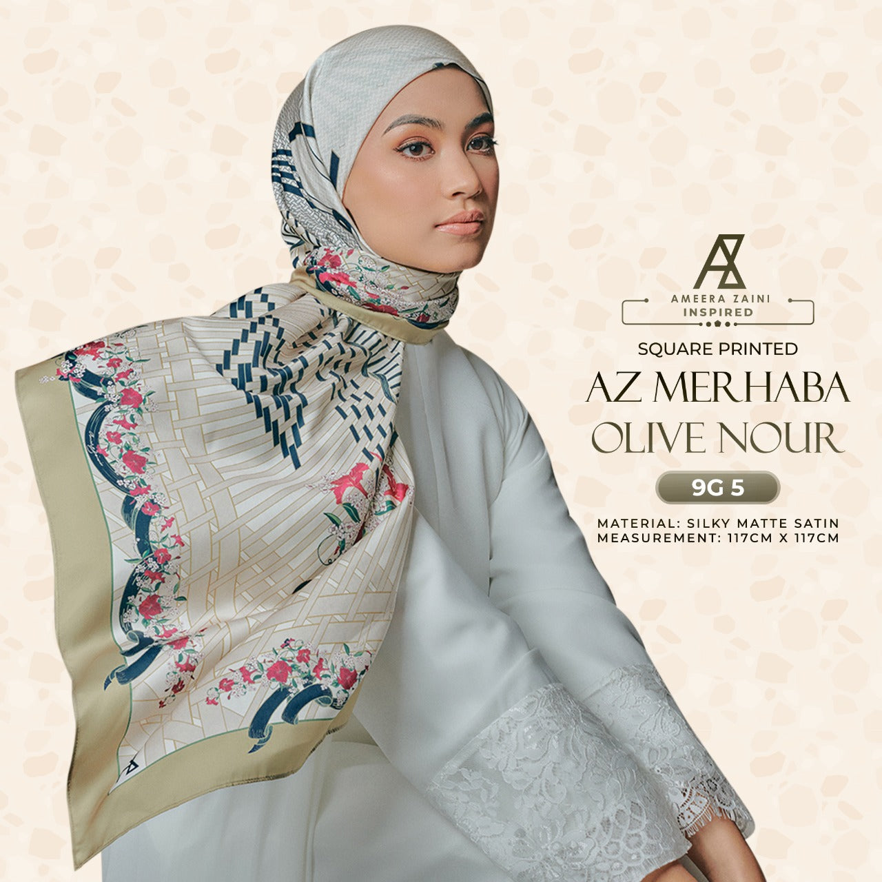Ameera Zaini Inspired Collection AZ MERHABA Square (9G)