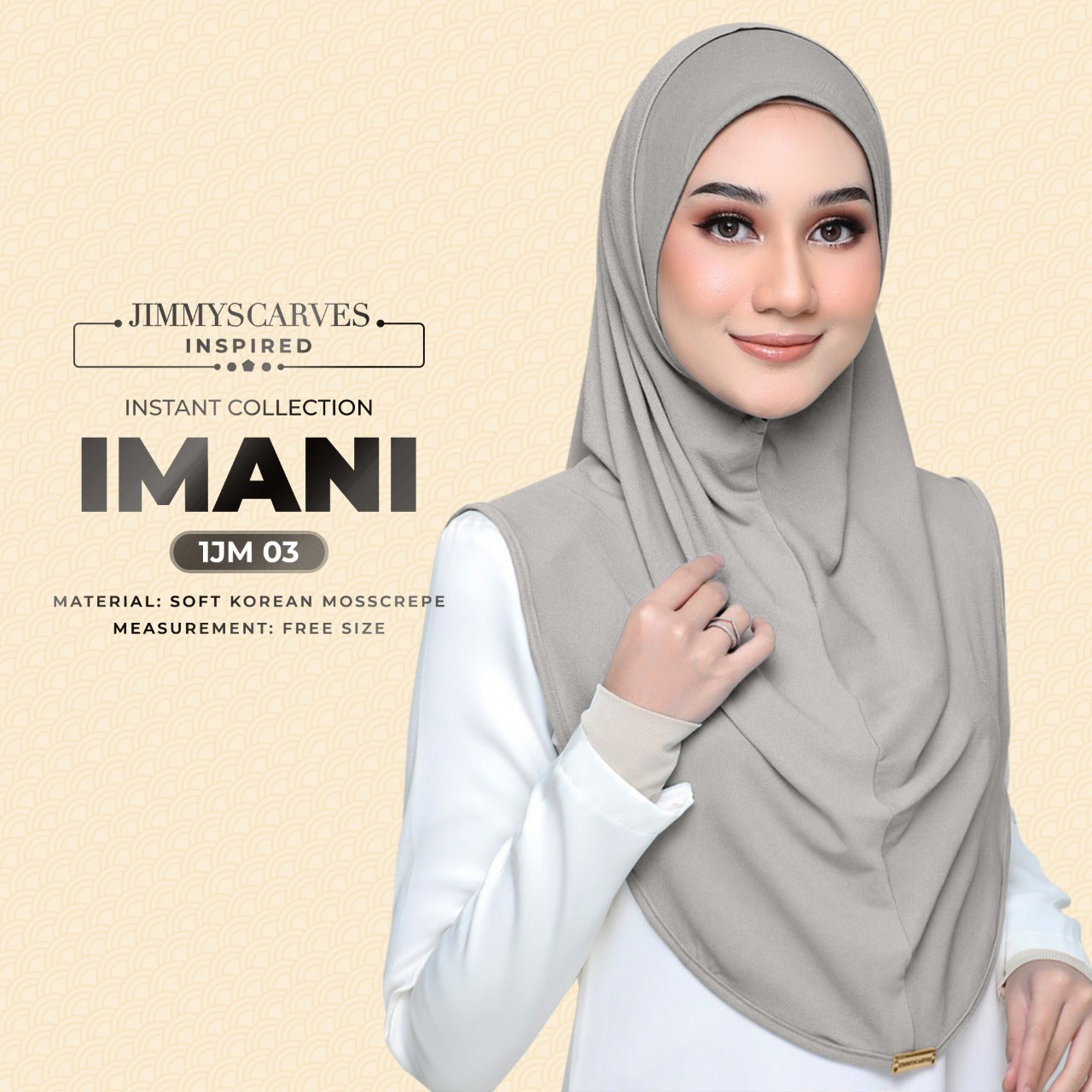 Jimmy Scarves Inspired Instant Plain Inspired - Imani Collection (1JM)