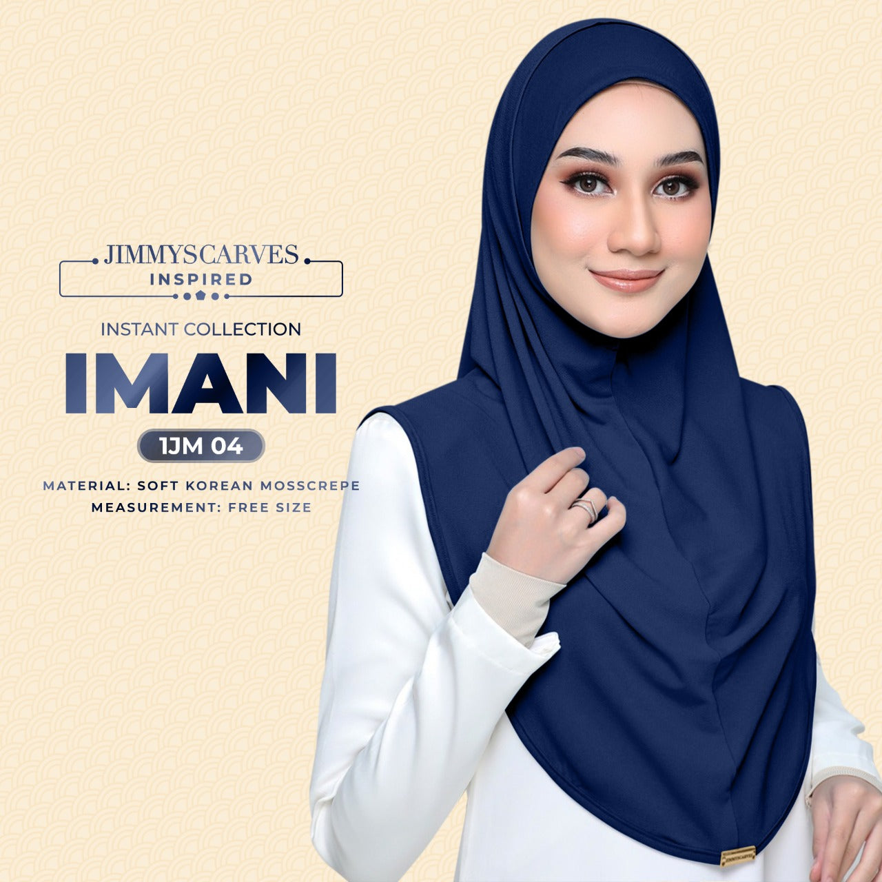 Jimmy Scarves Inspired Instant Plain Inspired - Imani Collection (1JM)