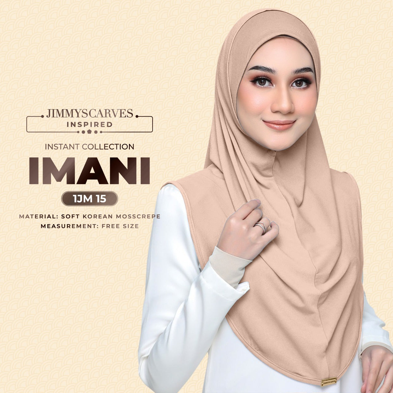 Jimmy Scarves Inspired Instant Plain Inspired - Imani Collection (1JM)