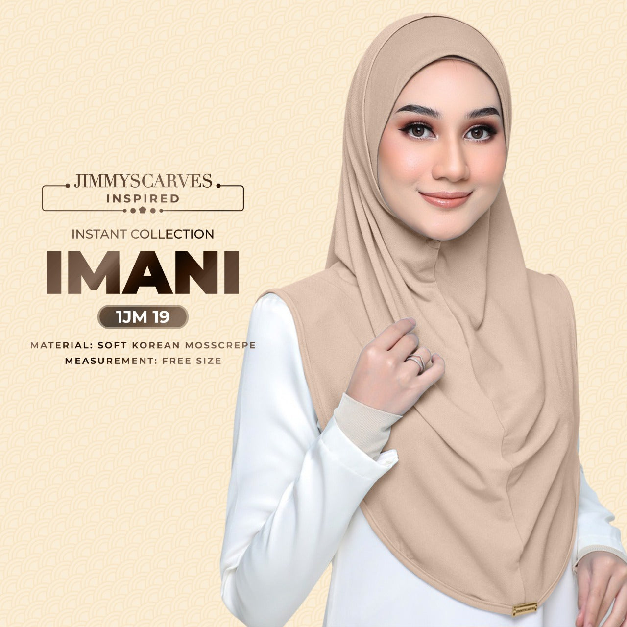 Jimmy Scarves Inspired Instant Plain Inspired - Imani Collection (1JM)