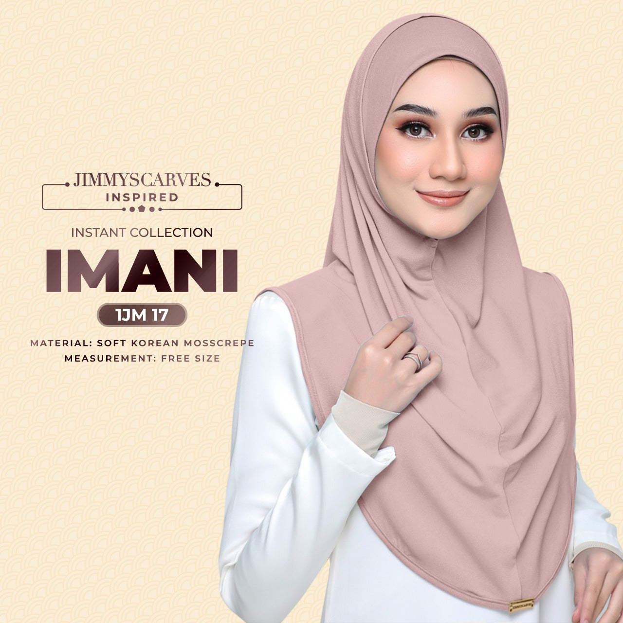 Jimmy Scarves Inspired Instant Plain Inspired - Imani Collection (1JM)