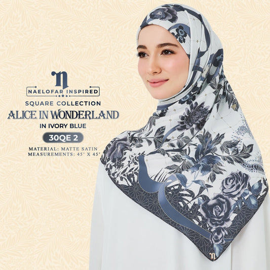 Naelofar Inspired Alice In Wonderland Square Collection (30QE)