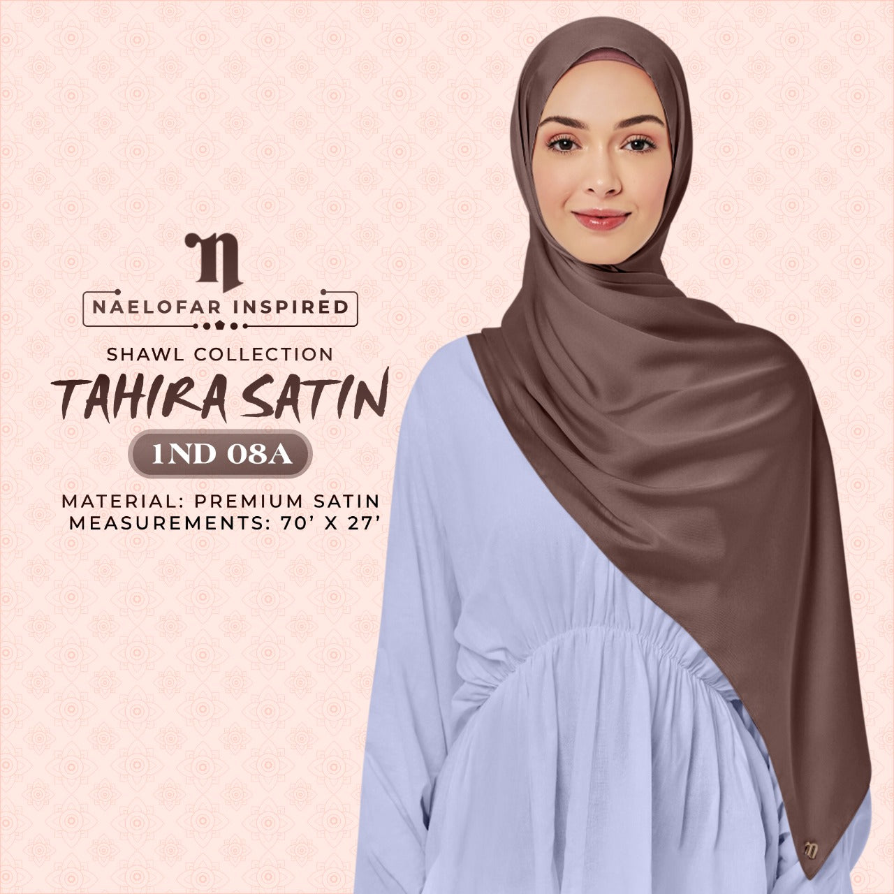Naelofar Hijab Inispired Tahira Shawl Plain Collection (1ND)