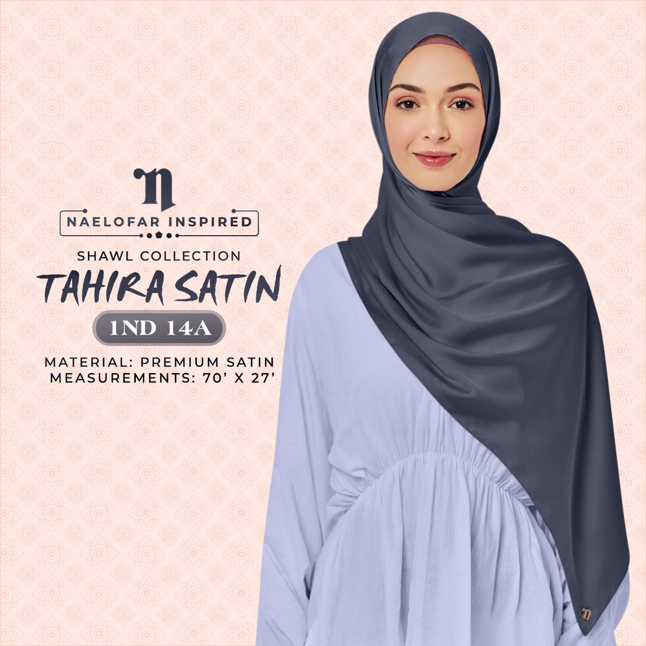 Naelofar Hijab Inispired Tahira Shawl Plain Collection (1ND)