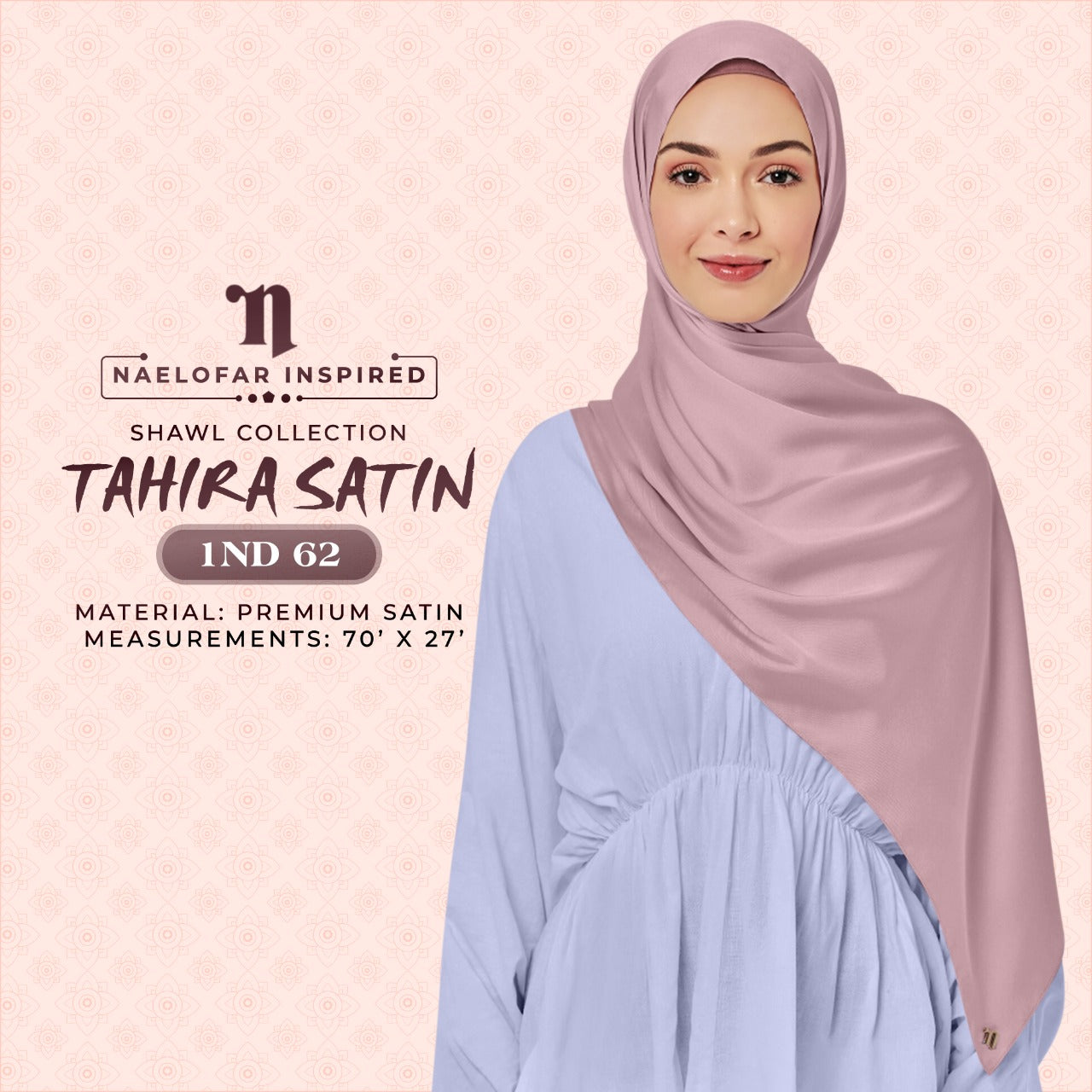 Naelofar Hijab Inispired Tahira Shawl Plain Collection (1ND)