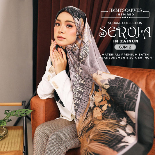 Jimmy Scarves  Inspired Seroja Merdeka Square Collection (6JM)