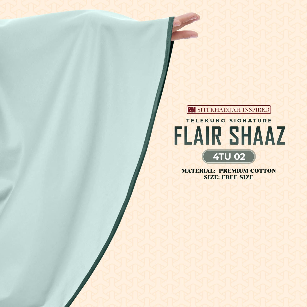 Telekung Siti Khadijah Inspired Signature Flair Shaaz - FREE Woven bag (4TU)
